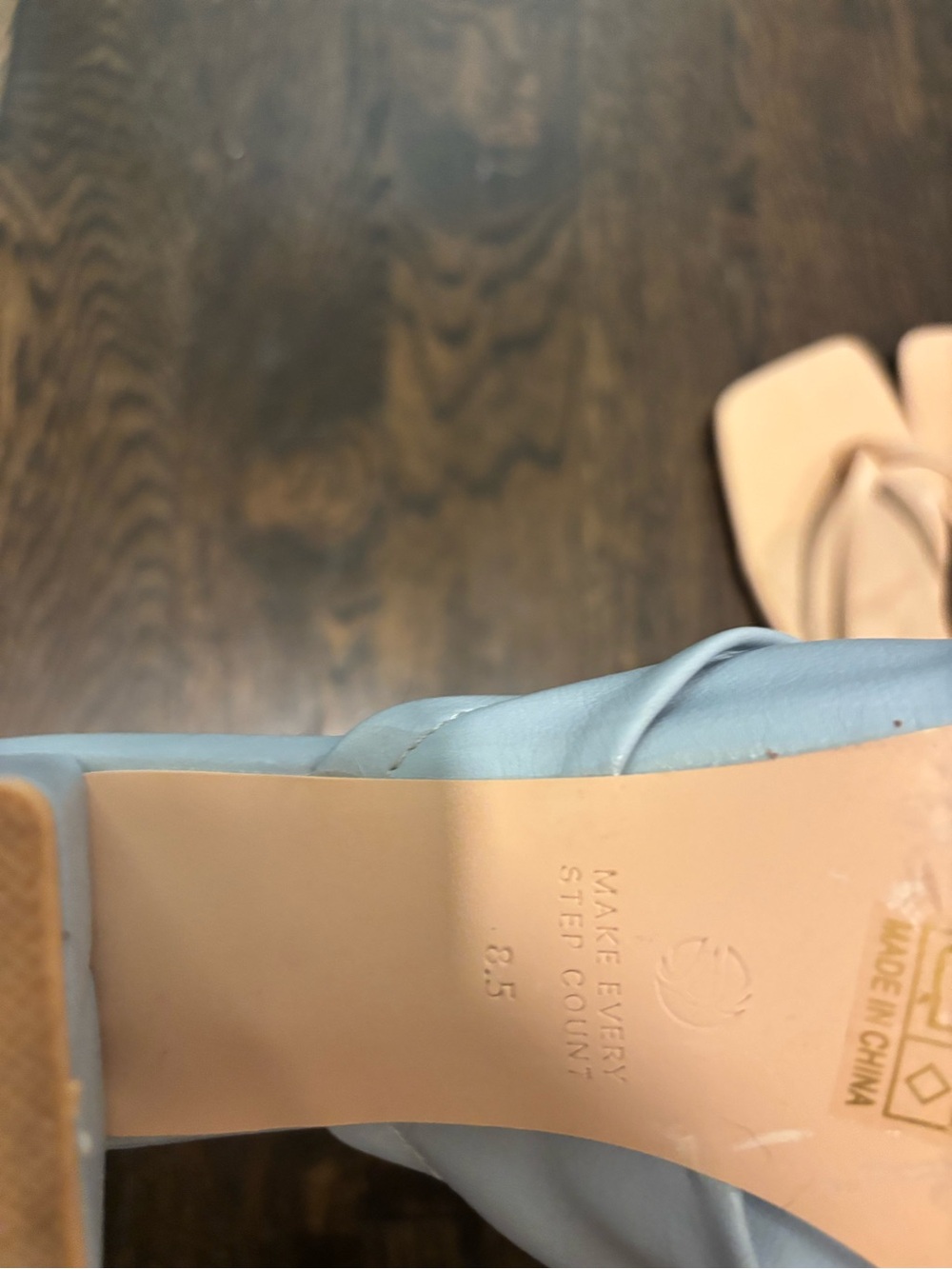 Light Blue Knot-Front Block Heel Mules - Picture 6 of 6